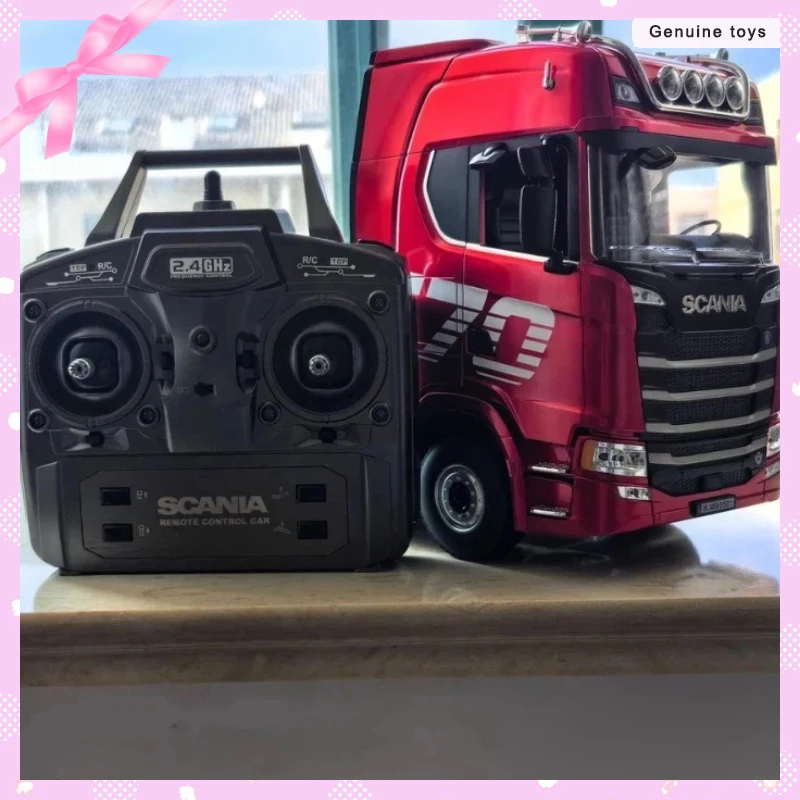 2025 Huina New Alloy Car 1501 Scania Engineering Truck Model 2.4g Remote Control Toy Simulation Model Remote Control Car Gift
