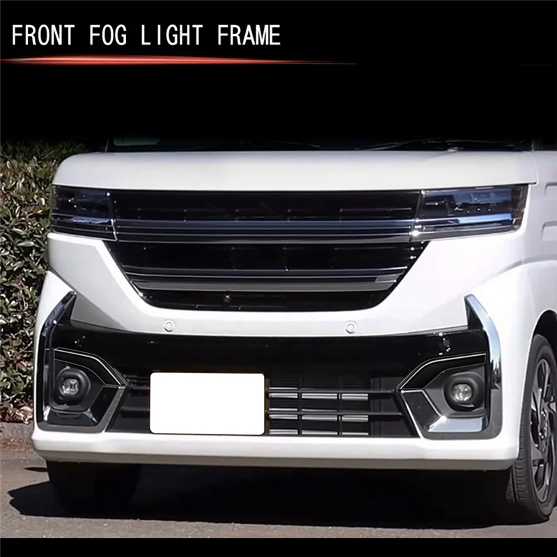 Car Front Bumper Fog Lamp Eyebrow Cover Decorative Trim Accessories For Suzuki SPACIA/SPACIA Custom MK04 Series