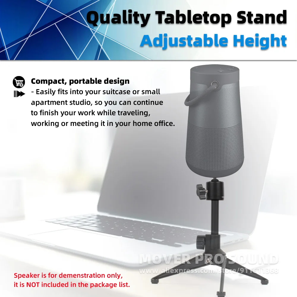 Adjustable Desktop Stand For Bose Revolve + Plus I and II Speaker Tabletop Holder Mount Tripod Boom Loudspeaker Player Bracket