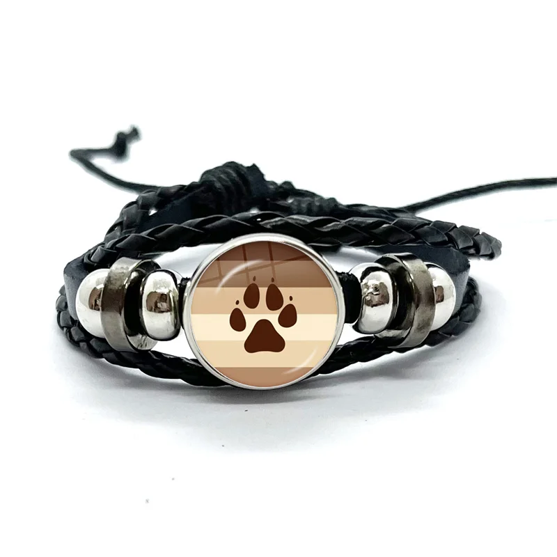 Cartoon Cat Therian Cute Wolf Fox Theta-Delta Bracelets Art Multilayer Braided Bracelets Bangles Handmade Jewelry Gifts