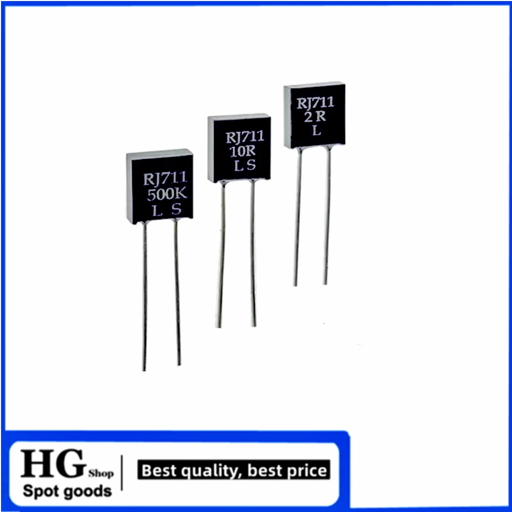 Resistor da precisão da folha metálica da baixa temperatura, resistor da elevada precisão, RJ711, 0.25W, 1R a 500R, 1K a 500K, 5PPM, euro 0,01%