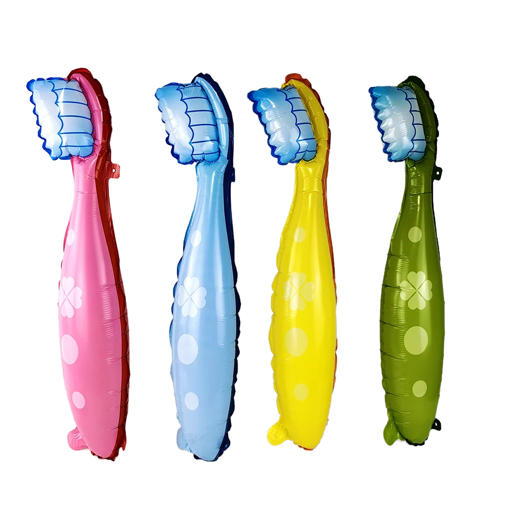 Tooth Toothbrush Balloons 5 Pieces Tooth Brush Balloon Boys or Girls Baby Shower Dentist Graduation Birthday Party Decorations