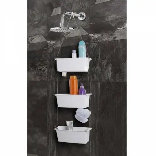 Practical Shower Shelf 3 Tier, Stylish Bathroom Basket Can Be Hanged On Shower Partition And Shower Head High Capacity