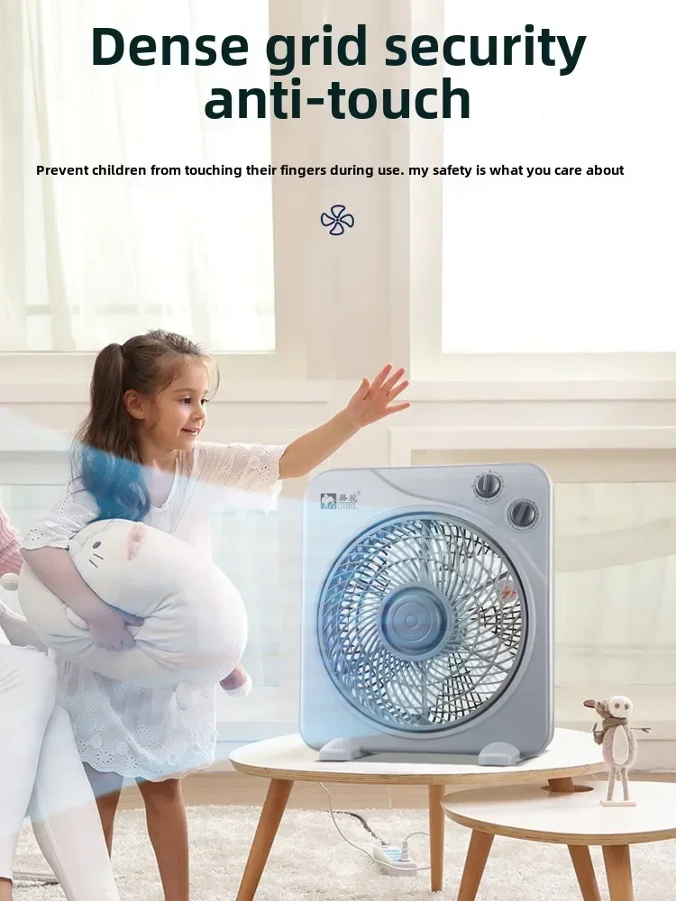 Electric fan Household bedside table Student Hongyun Dormitory desktop page  Light sound small fan Electric fan