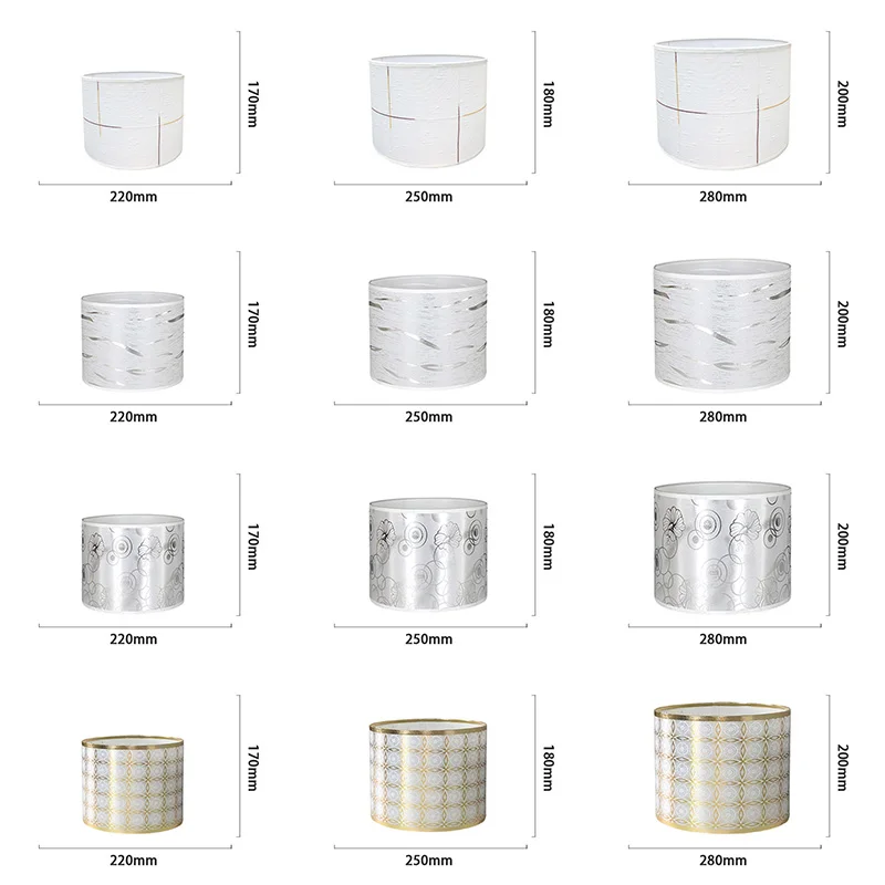 22/25/28cm Cylinder Linen Fabric Lampshade E27 Socket for Living Room Table Lamp Floor Lamp Chandelier Replacement Accessories