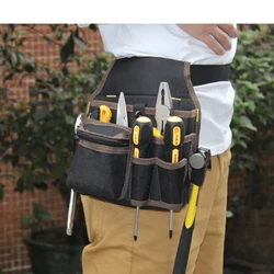 Multifunctional Tool Bag Nylon Fabric Tool Belt Screwdriver Kit Holder Tool Bag Pocket Pouch Bag Electrician Waist Pocket Case