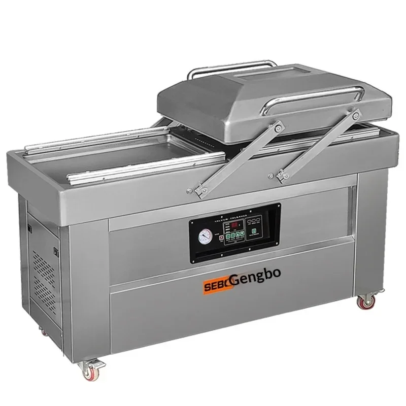 Dual-Chamber Automatic Food Packaging Commercial Use Large Plastic Vacuum Sealing Machine Integrated Stretch