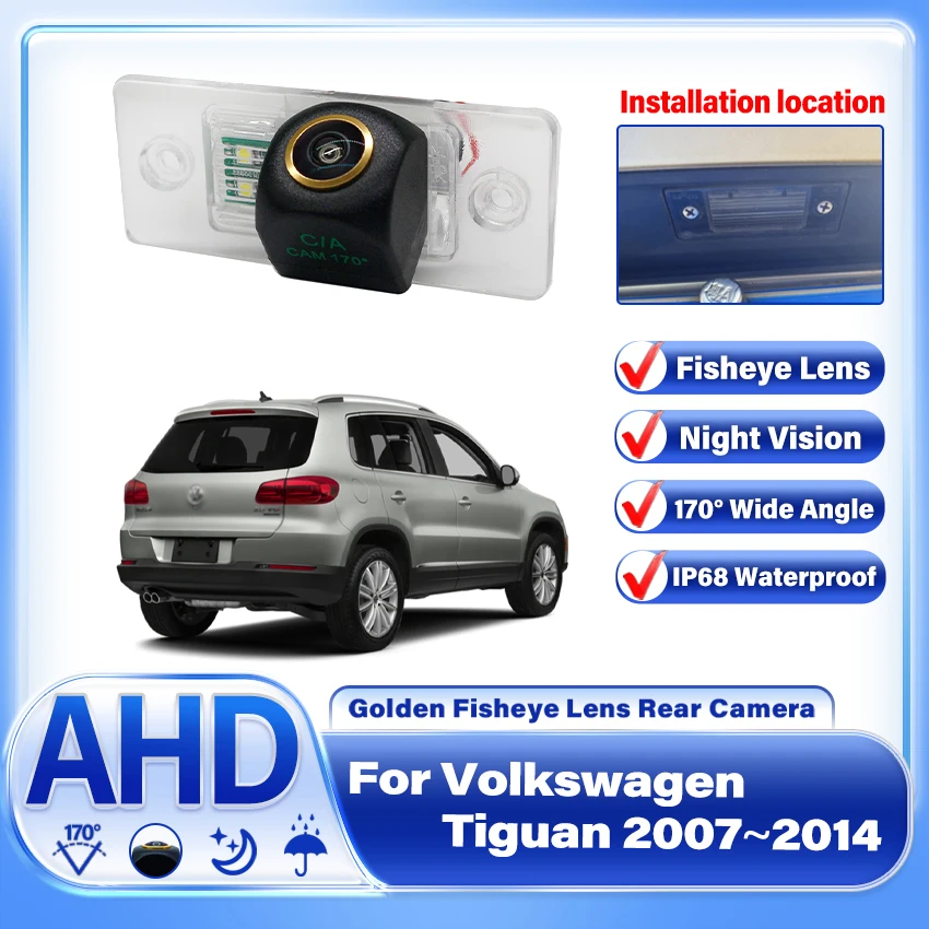 

CCD HD AHD Fisheye Rear View Camera For Volkswagen Tiguan 2007 2008 2009 2010 2011 2012 2013 2014 Car Parking Reverse Monitor