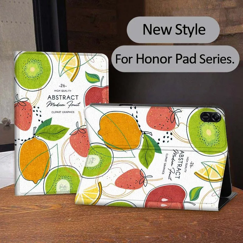 

Fruit Art Creative Pattern For Honor Tab Tablet MagicPad 3 6 7 X8 V7 V8 8 9 X9 X8a X9a 10 Pro Inch 2020 2021 Tablet Case