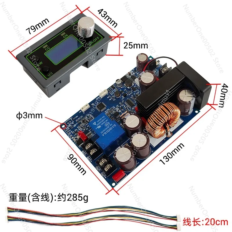 WZ10020L 100V 1000W high voltage and high power DC step-down MPPT solar battery charging power supply