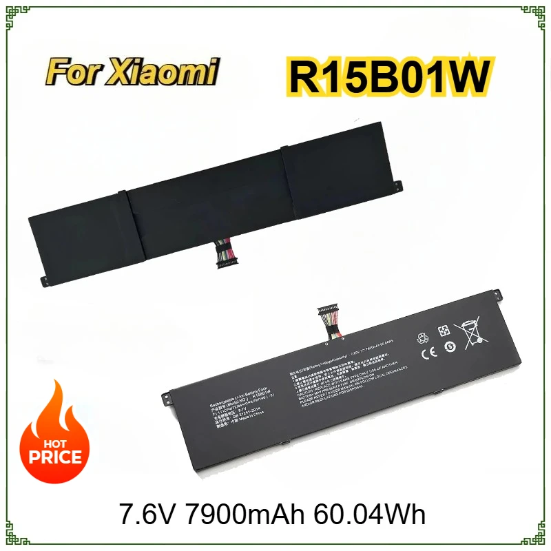 

R15B01W Laptop Battery for Xiaomi Pro 15.6" GTX TM1701 Series Notebook Bateria 7.6V 7900mAh 60.04WH 4 Cells Replacement Battery