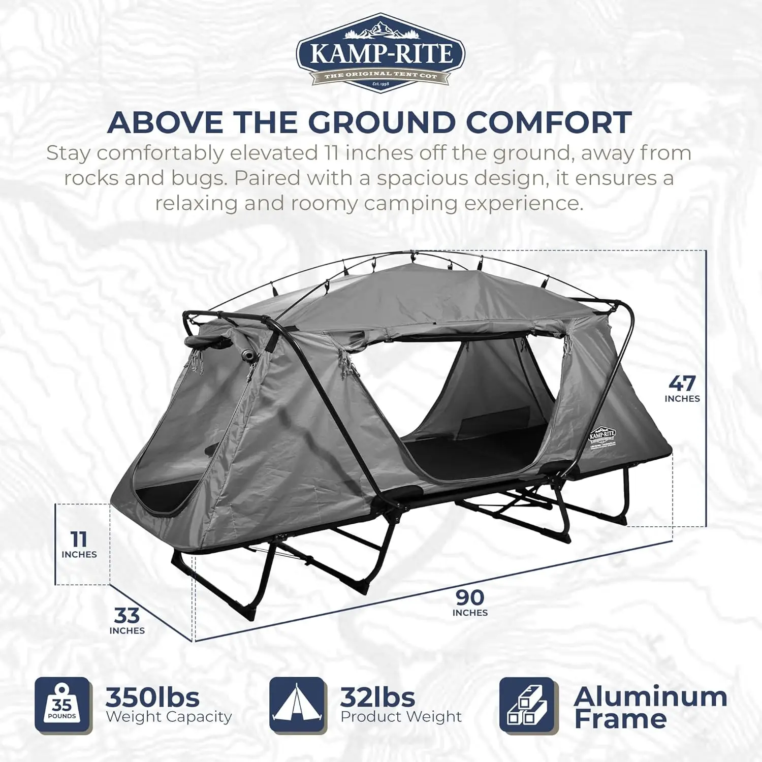 Folding Outdoor Camping e Caminhadas Dormir Cama, Oversize Tent Cot