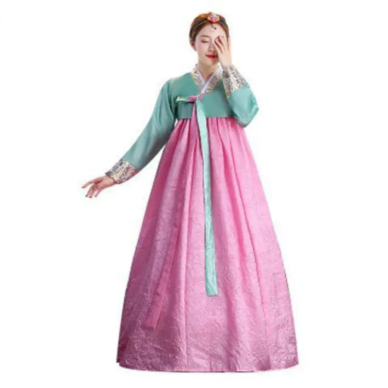 فستان الهانبوك القديم الجديد فستان المحكمة النسائية التقليدية فستان الرقص الأداء الكوري