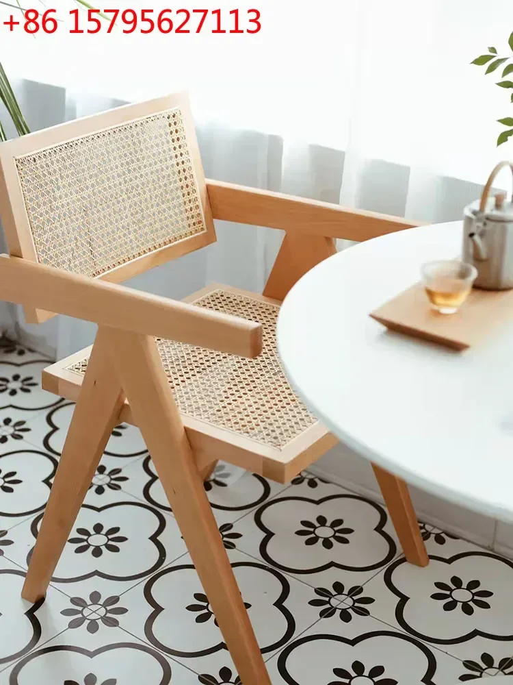 

Rattan Chair Home Balcony Rattan Chair Natural Real Rattan Solid Wood Dining Chandigar