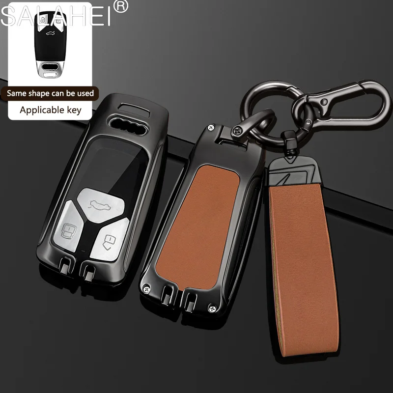 

Zinc Alloy Car Key Cover Case Shell For Audi A4 B9 A5 A6 8S 8W Q5 Q7 4M S4 S5 S7 TT TTS TFSI RS 8S 2016 2017 2018 Accessories