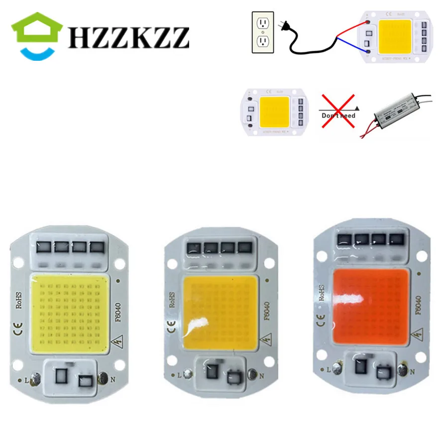 

LED COB Chip AC110V 220V 50W 30W 20W LED Chip No Need Driver LED Lamp Beads for Flood Light Spotlight Lampada DIY Lighting