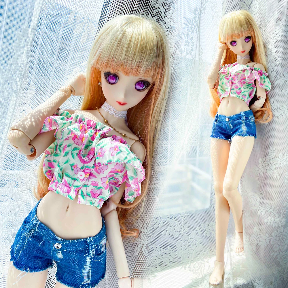 

Детская игрушка ручной работы D06-P24 1/3 DD 1/4 FL кукла BJD/SD кукла одежда цветок росы плечевой Топ 1 шт.