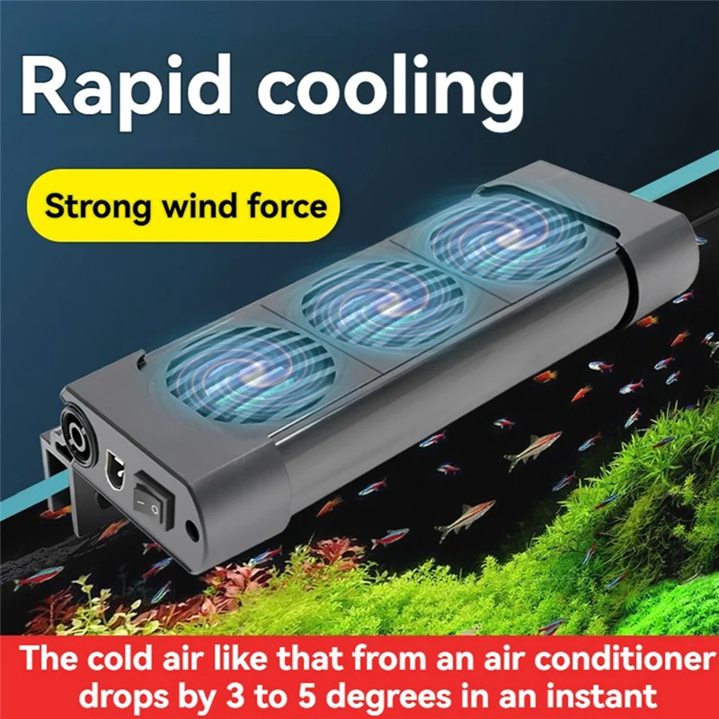 ABLJ Fish Tank For Water Tank Cooling Fan Adjustable Aquarium Chiller Cooling Fan EU Plug
