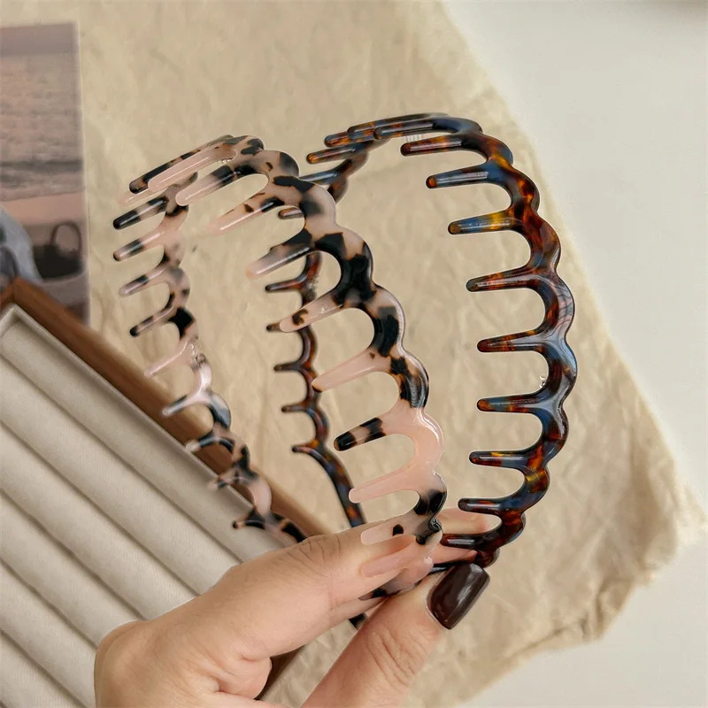 

Acetate Wash Hairband Short Hair Transitional Headband Women Bangs Shattered High Cranial Top Wave Sport Hair Cards