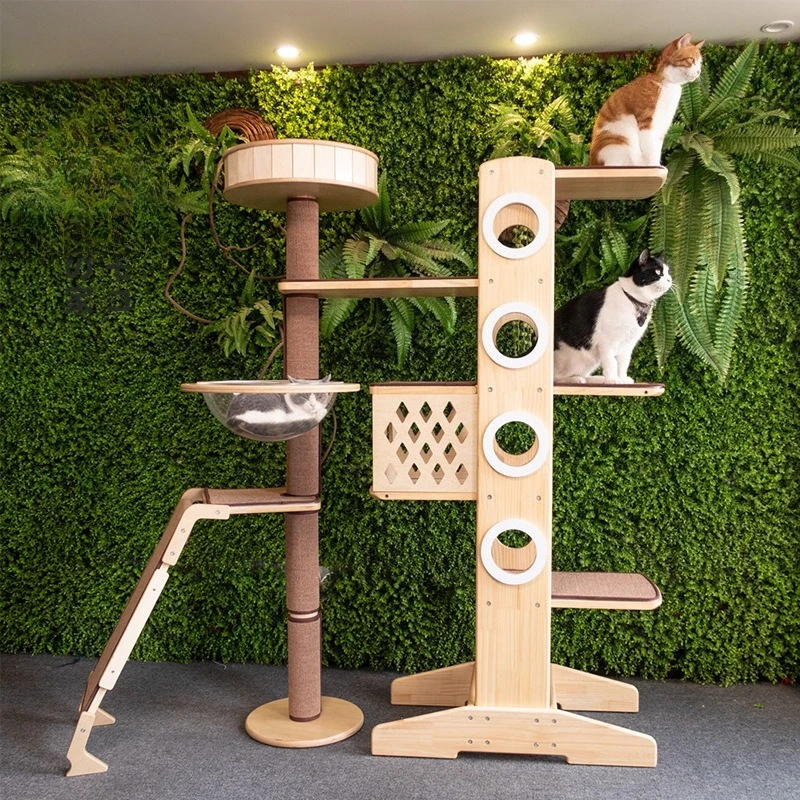 Wide version of large climbing frame, cat scratching board toy  villa cat nest t tower combination fifth floor