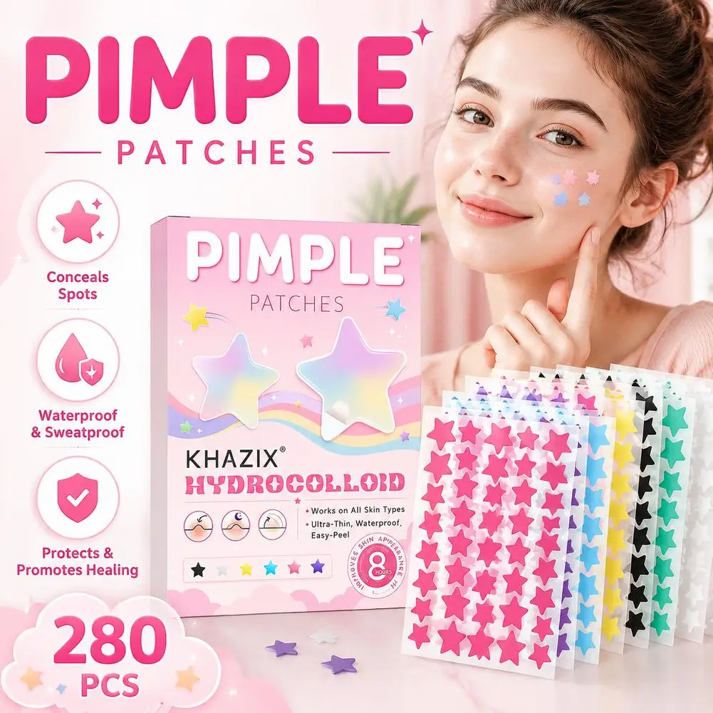 280pcs Star Acne Patch Waterproof and Breathable Daily Facial Use Facial Skin Cover and Care Essentials Personal Care
