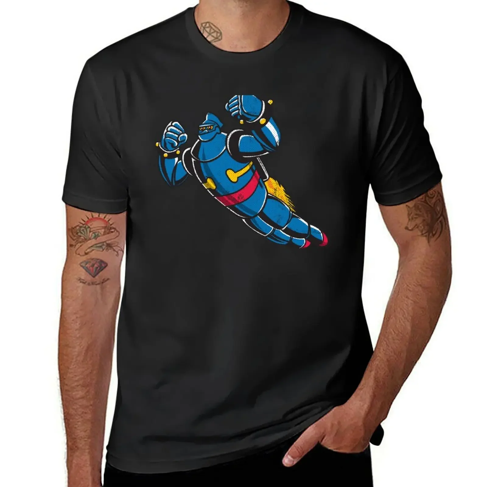 Gigantor the space age robot - grungy T-Shirt quick drying quick-drying funny t shirts men