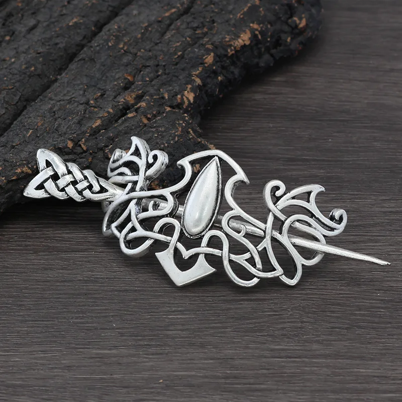 1pc Celtic Knot Hair Pin Intricate Viking Inspired Design Medieval Gothic Aesthetic Perfect for Pagan Edgy Vintage Hairstyles