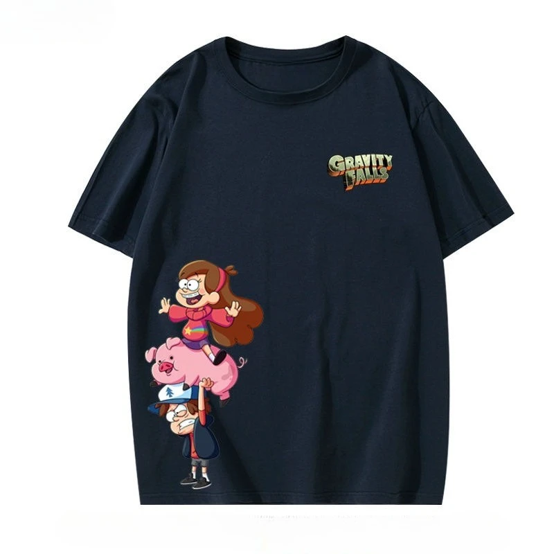 

Disney Cartoon Gravity Falls Tshirts Crewneck Clothes Geometric Pattern Funny Summer Women Men Tops Tees Birthday Gifts