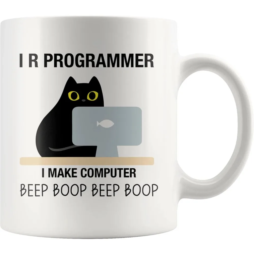 I R Programmer I Make Computer Beep Programmer Gifts Cat Lover Programming Student Graduation Gifts Ceramic Coffee Mug