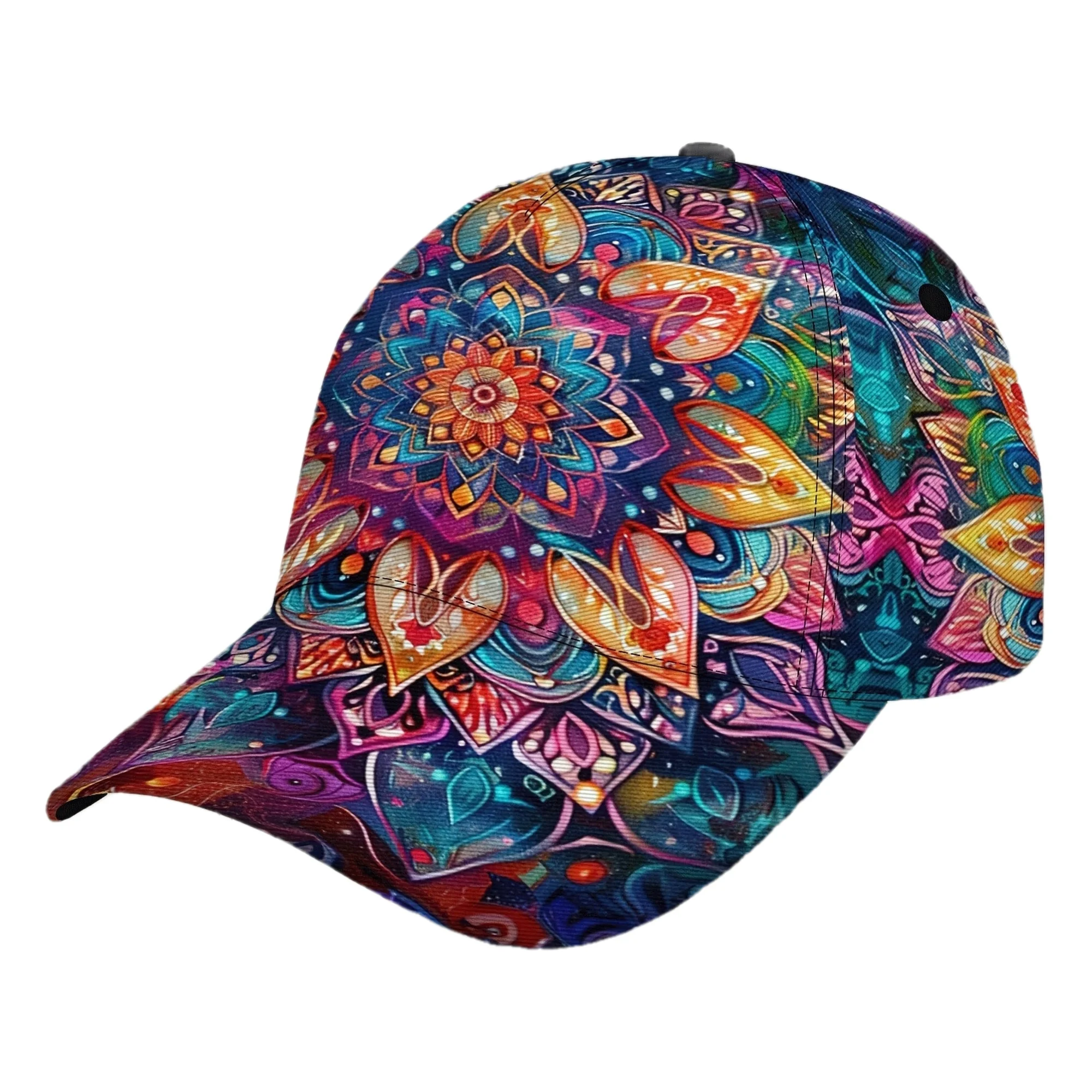 Spiritual Mandala Art Baseball Cap Adjustable Snapback Zen Hat Suitable for Travel Outdoor Activities Lightweight Breathable