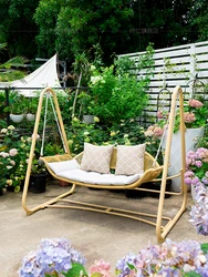 Flower Outdoor Swing Courtyard Outdoor Garden Yard Terrace Internet Celebrity Swing Rocking Chair Glider Hanging Basket Hammock