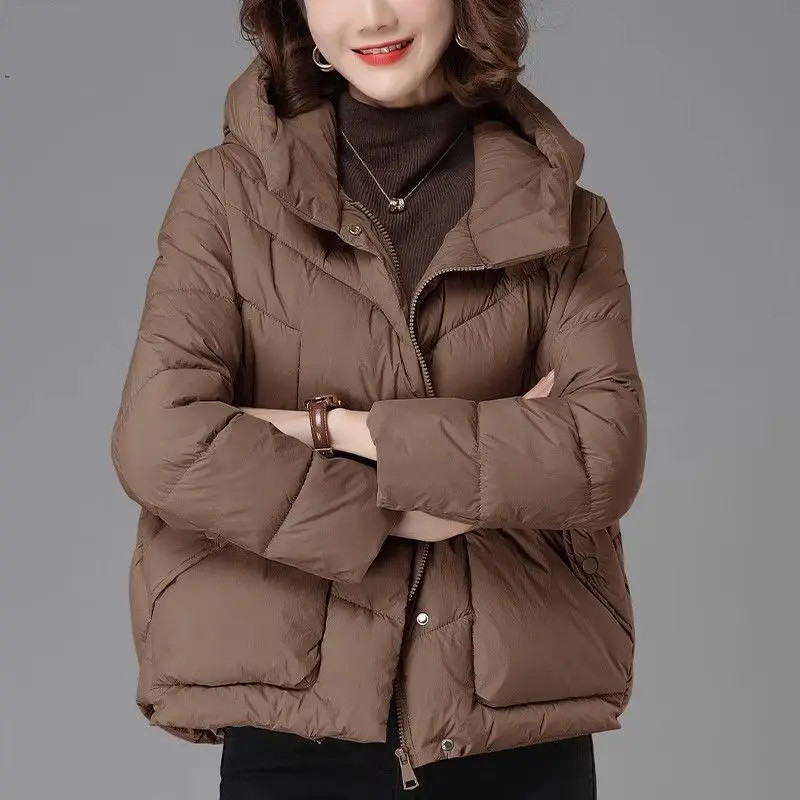 

Модная легкая женская зимняя куртка-пуховик в корейском стиле с пуговицами, новинка, качественная верхняя одежда онлайн