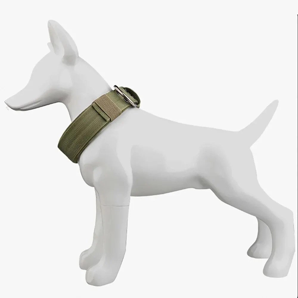 Productos para mascotas, Collar táctico para perros al aire libre, Collar de nailon transpirable, Collar de entrenamiento para perros medianos y