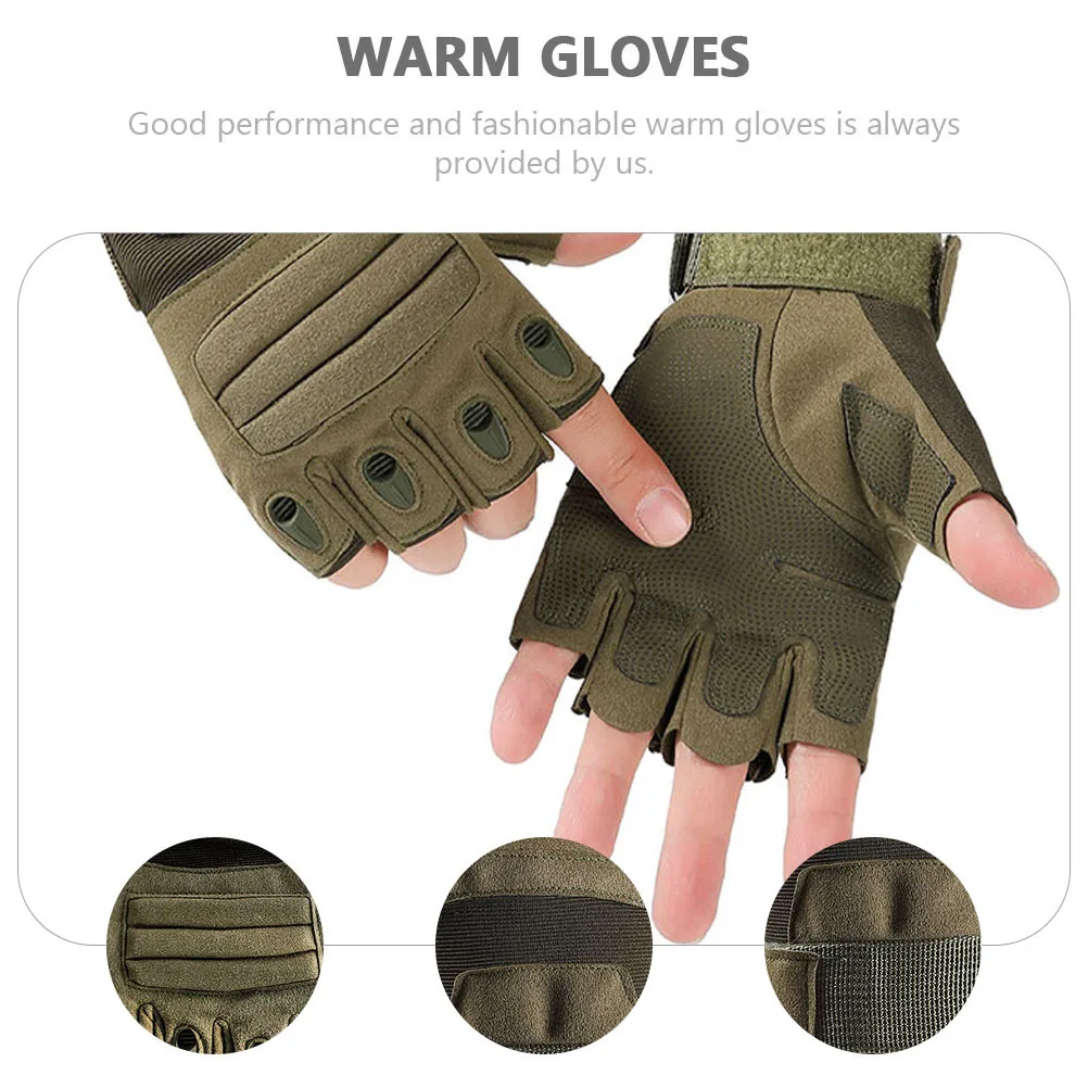 

1Pair Breathable Half Finger Gloves Anti Skid Strong Tear Resistant Outdoor Riding Cycling Sports for Winter