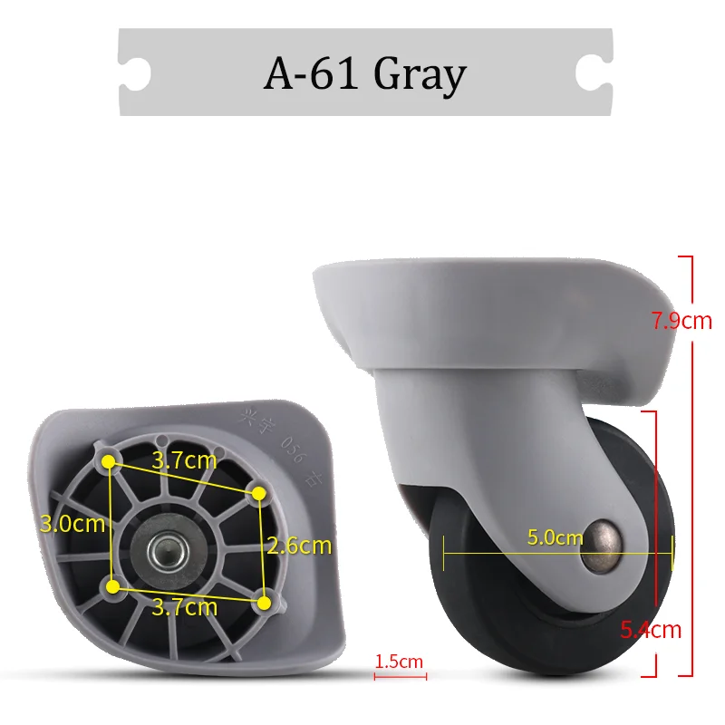 Für Hongsheng A-61 Universal Rad Ersatz Koffer Rotierenden Stille Glatte Bequeme Stoßdämpfende Zubehör Räder