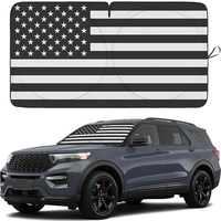 Car Windshield Sunshade USA Flag Logo Front Window Sunscreen Shade Sun Visor Cover Fit for Mercedes BMW Ford Toyota Lexus Mazda