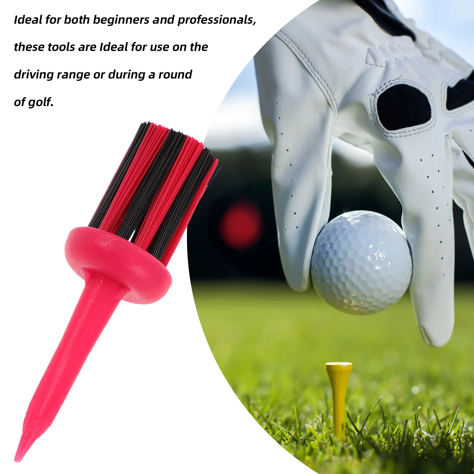 8 個のブラシ壊れないプラスチックゴルフトレーニングアクセサリー多機能スパイクホルダー小さなティー練習場交換用