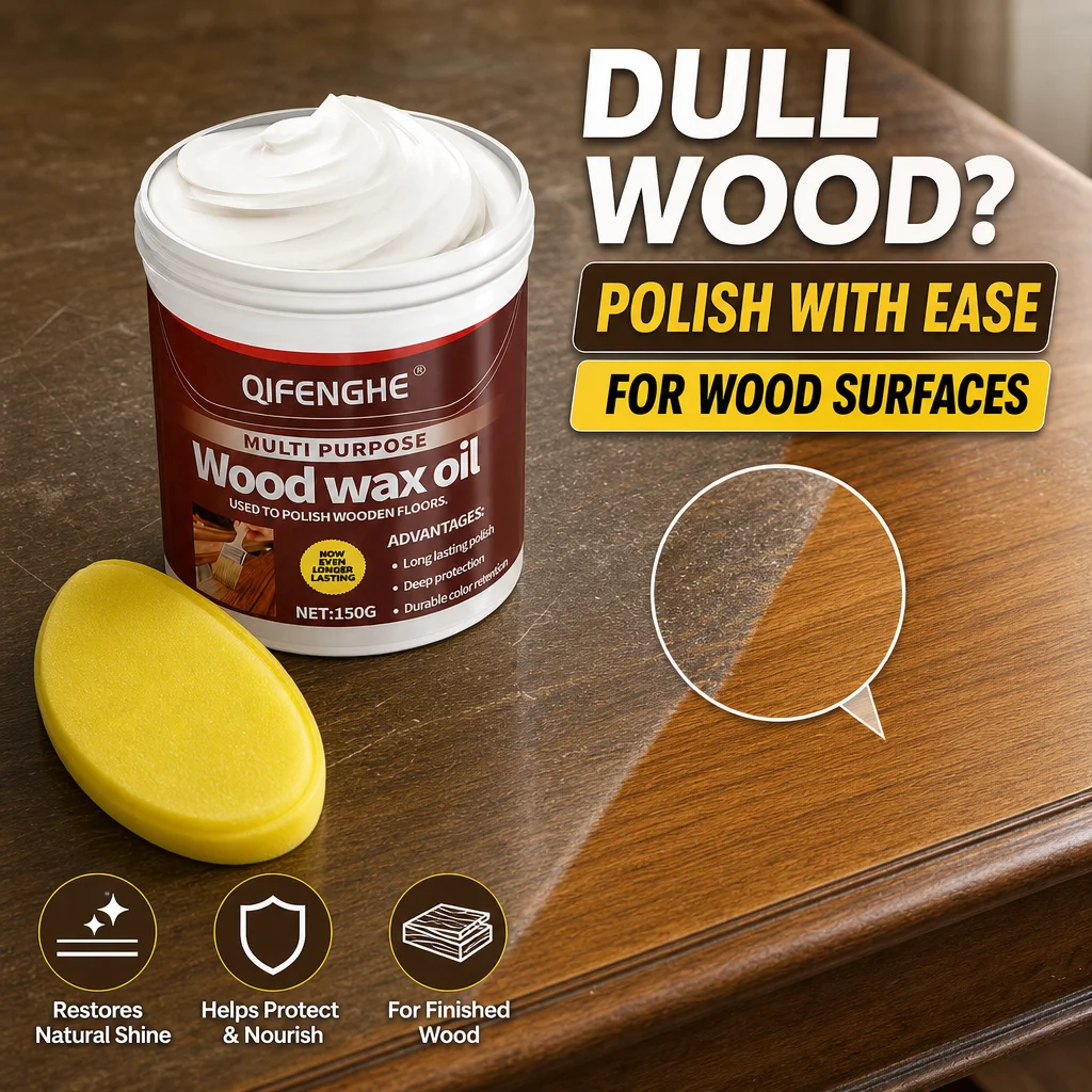 Furniture Wood Polishing Wax Refresh Dull Wood Surfaces Enhance Gloss Offer Deep‑Penetrating Surface Care