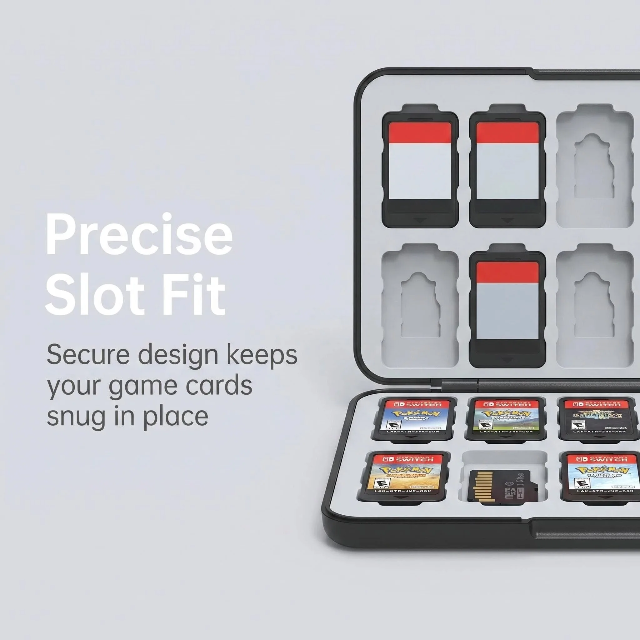 Game Card Storage Case for Switch/Switch 2, Holds Up to 24 Game Cartridges, Compact & Portable