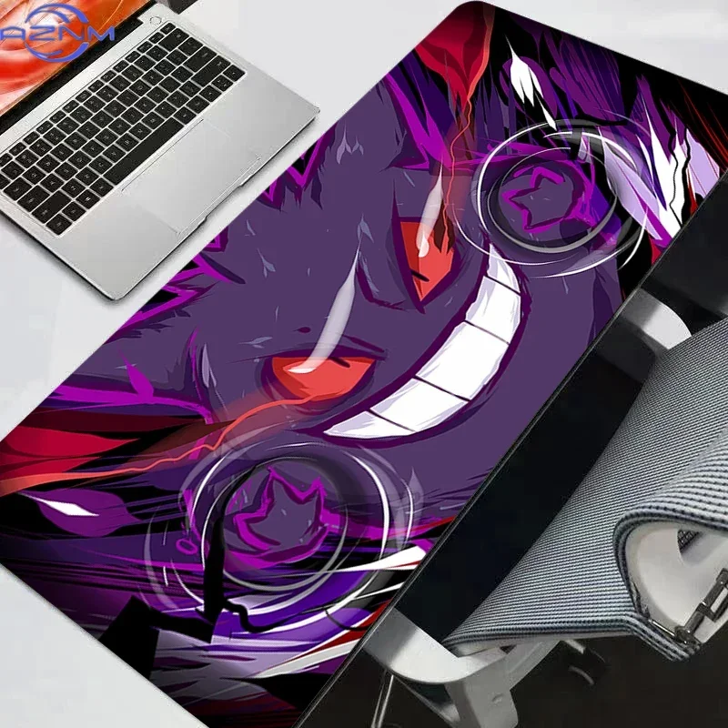 Pokemon Pikachu Gengar Mouse Pad Large Rubber PC Computer Rug Gaming Accessories Mousepad Desk Mat Locking Edge Gamer Carpet