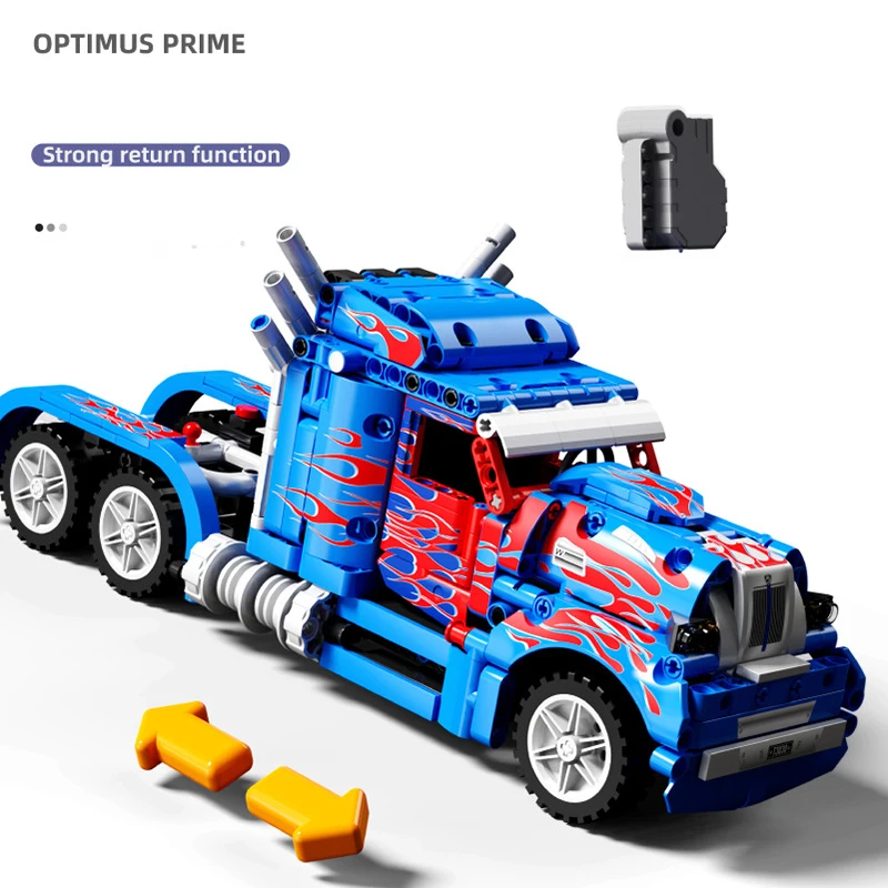 City Container Truck Vehicle Sets Model Building Blocks Brick Kid Toy Logistics Transportation Van Carriage Compartment Kits BUS