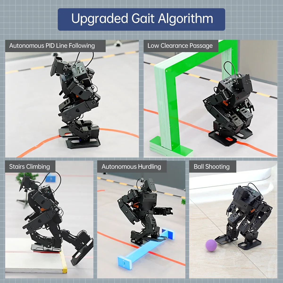 روبوت ROS البشري الاحترافي لمجموعة تعليم المنافسة تعتمد على مجموعة روبوت Raspberry Pi الرياضية #3