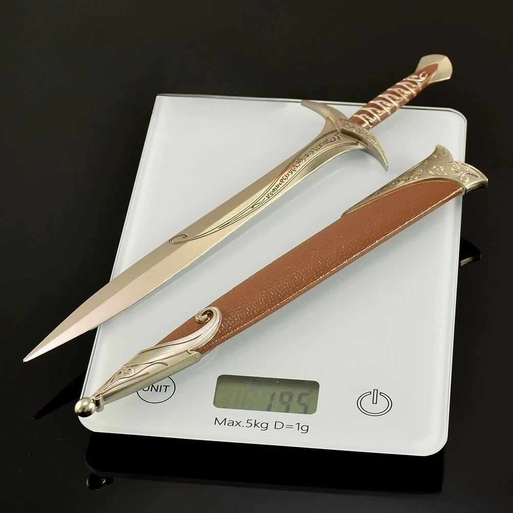 30 cm Ring Koning Film Perifere Middeleeuwse Piercing Zwaard Metalen Wapen Model Katana Samurai Ornamenten Speelgoed Collecties Geschenken Speelgoed