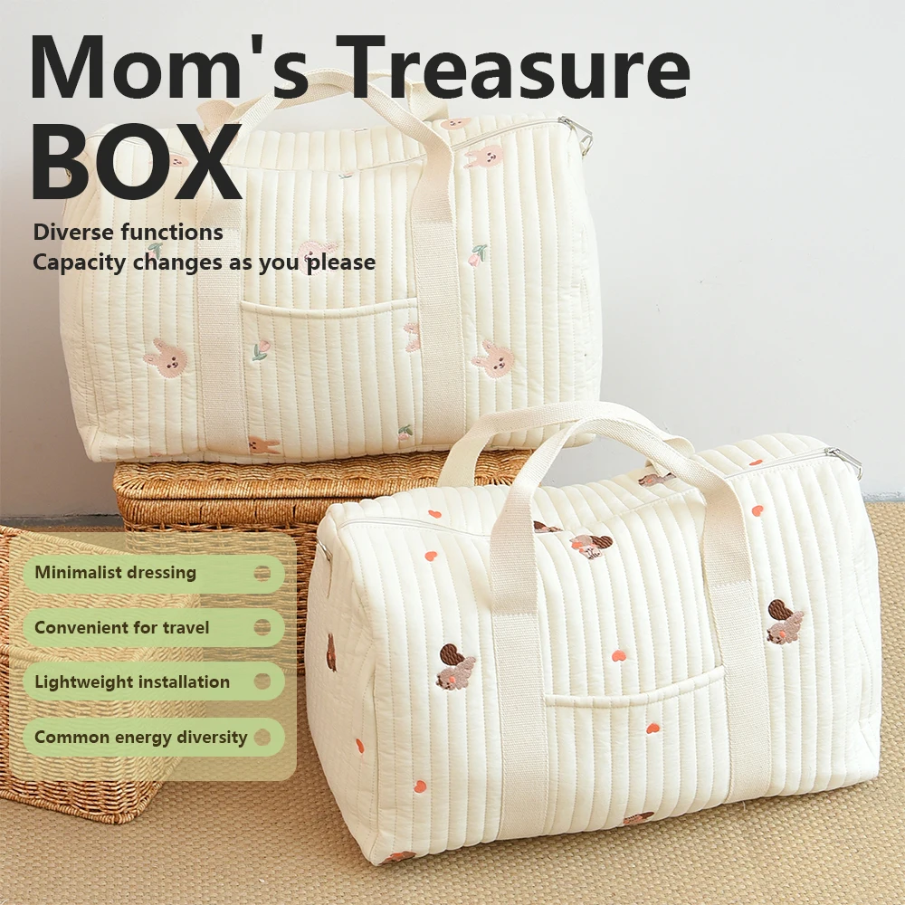 Embroidered short-distance travel large-capacity carry-on bag easy to receive Boston mummy one-shoulder messenger bag