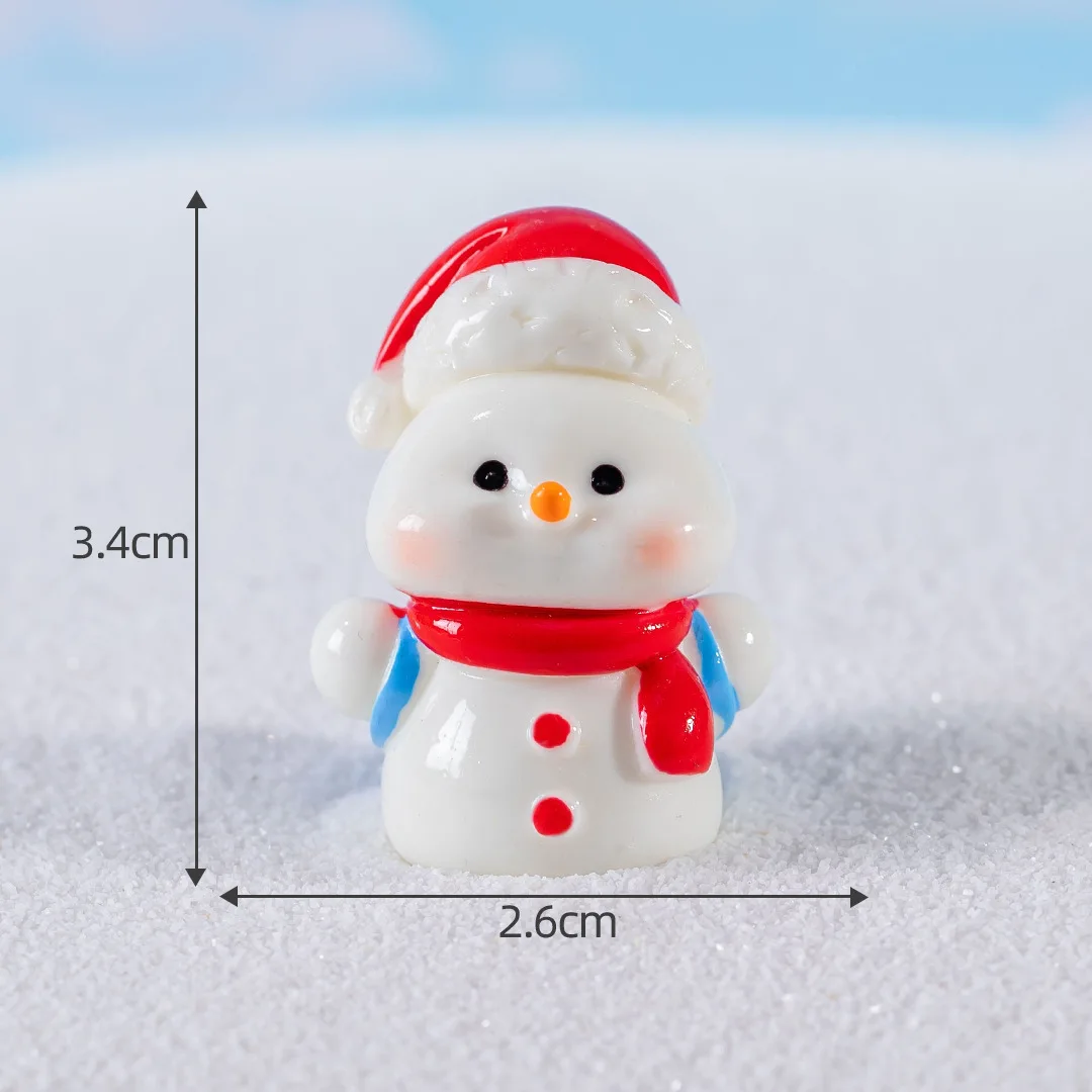 جديد عيد الميلاد مصغرة تمثال سانتا شجرة الغزلان ثلج نموذج دمية الحيوان المنزل الجنية حديقة اكسسوارات الديكور الحديثة #4