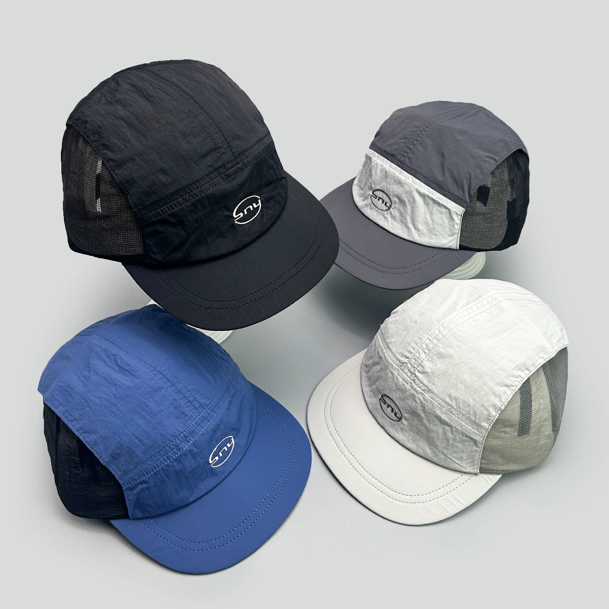 

New Unisex Korean Simple Letter Embroidery Quick Drying Baseball Hats Versatile Fashion ins Sunshade Breathable Mesh Peaked Caps