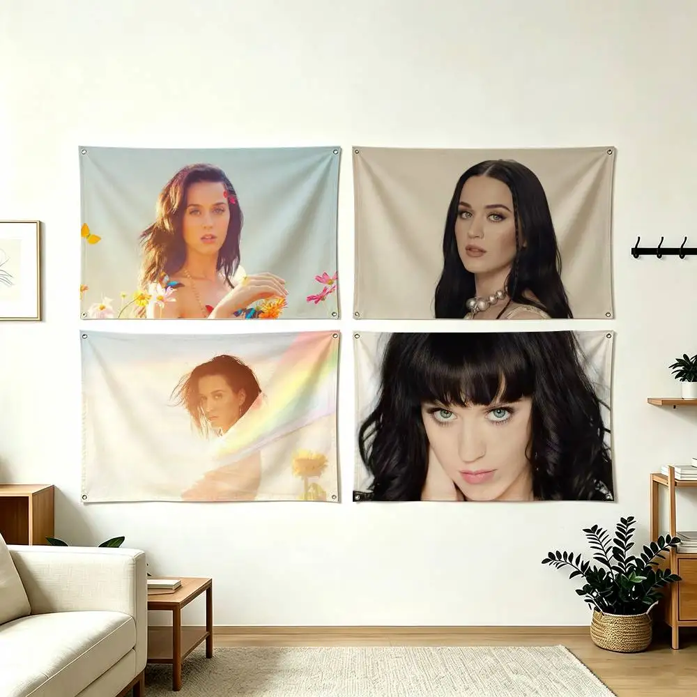 K-Katy Perry Pop Singer Flags Wall Hanging Tapestry Outdoor Garage Room Decorative flag Background Blanket
