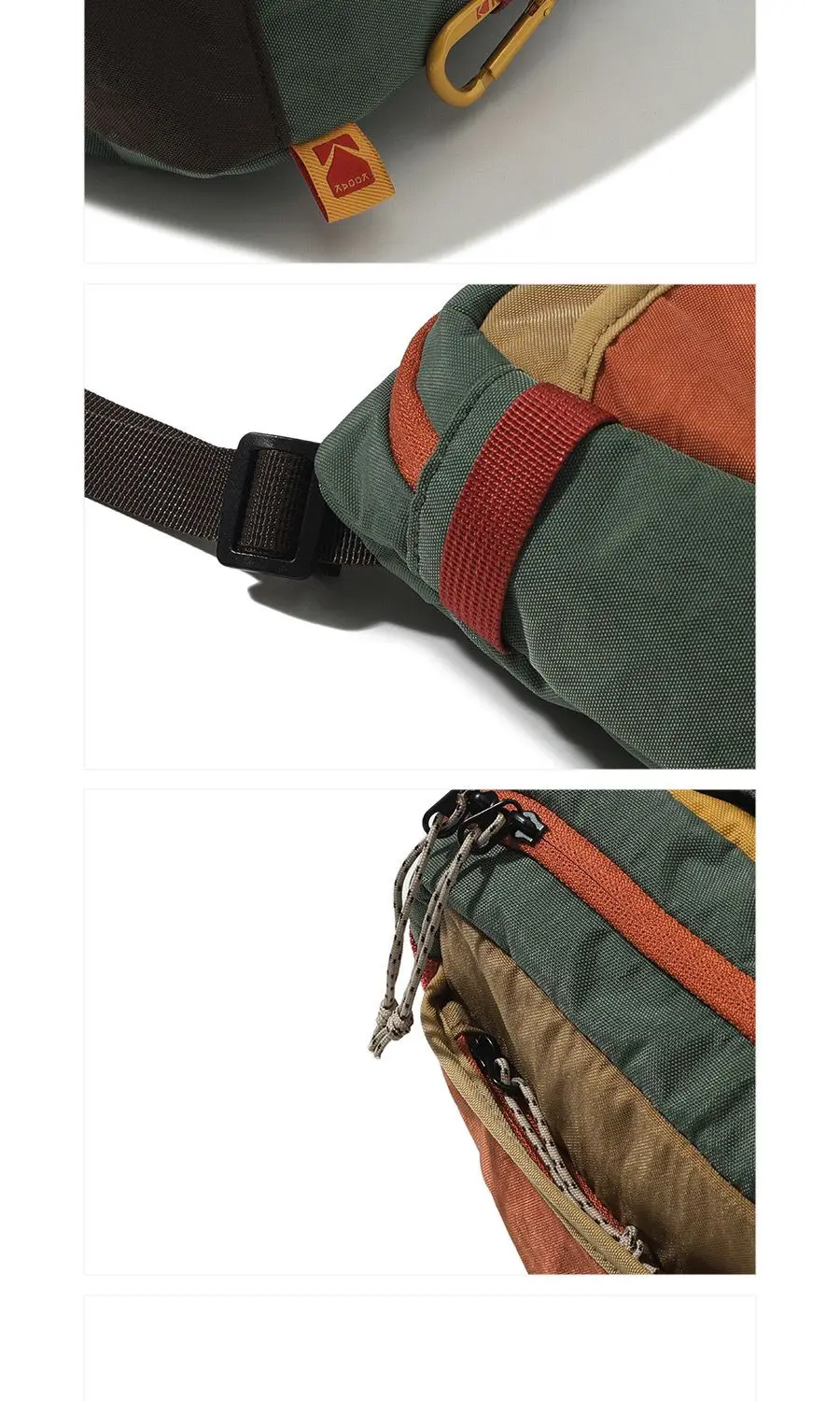 KODAK Retro Casual Kontrastfarbene Outdoor-Umhängetasche mit mehreren Taschen – Detail 19
