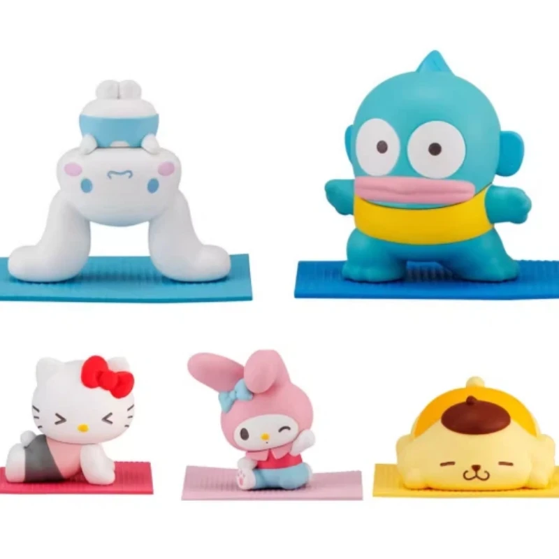 

New Bowknot And Yoga Kuromi Cinnamoroll Blind Box Kawaii Mini Decorative Action Figure Trendy Toys Cute Girls Surprise Gift