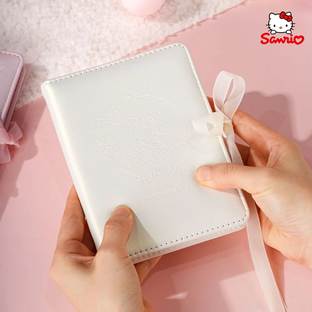 Genuine Hello Kitty PU Cover Notebooks Sanrio Portable A6 Journal Planner For Class Notes & Daily Writing Women Birthday Gifts